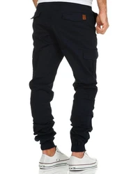 Amaci&Sons Herren Stretch Jogger Cargo Chino Jeans Hose 7006 SAN ANTONIO Dunkelblau/Blau/Schwarz
