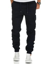 Amaci&Sons Herren Stretch Jogger Cargo Chino Jeans Hose 7006 SAN ANTONIO Dunkelblau/Blau/Schwarz