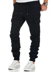 Amaci&Sons Herren Stretch Jogger Cargo Chino Jeans Hose 7006 SAN ANTONIO Dunkelblau/Blau/Schwarz