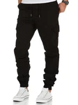 Amaci&Sons Herren Stretch Jogger Cargo Chino Jeans Hose 7006 SAN ANTONIO Khaki/Schwarz/Dunkelblau/Dunkelgrün
