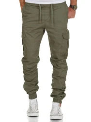 Amaci&Sons Herren Stretch Jogger Cargo Chino Jeans Hose 7006 SAN ANTONIO Khaki/Dunkelgrün/Braun