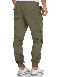 Amaci&Sons Herren Stretch Jogger Cargo Chino Jeans Hose 7006 SAN ANTONIO Khaki/Dunkelgrün/Braun