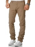 Amaci&Sons Herren Regular Slim Stretch Chino Hose Fit 7009-10 Khaki/Beige/Braun