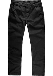 Amaci&Sons Herren Regular Slim Stretch Chino Hose Fit 7009-10 Schwarz/Khaki