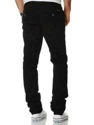 Amaci&Sons Herren Regular Slim Stretch Chino Hose Fit 7009-10 Schwarz/Khaki