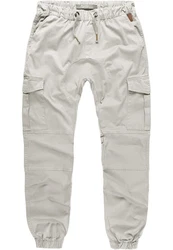 Amaci&Sons Jogger Cargo Herren Chino Jeans Hose 7001 Khaki/Grau
