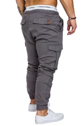 Amaci&Sons Jogger Cargo Herren Chino Jeans Hose 7001 Dunkelgrau