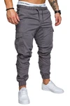 Amaci&Sons Jogger Cargo Herren Chino Jeans Hose 7001 Dunkelgrau