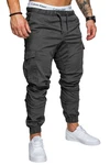 Amaci&Sons Jogger Cargo Herren Chino Jeans Hose 7001 Khaki/Dunkelgrün/Grau