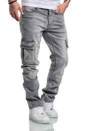 Straight-Jeans MIAMI Regular Slim Cargo Jeans