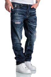 Amaci&Sons Herren Jeans Regular Straight Fit Destroyed 7984 Style KANSAS Hellblau/Blau/Dunkelblau