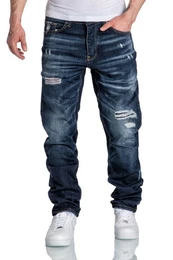Straight-Jeans KANSAS Regular Fit Destroyed Jeans