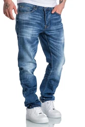 Amaci&Sons Herren Jeans Regular Straight Fit Destroyed 7984 Style KANSAS Blau/Hellblau