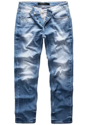 Amaci&Sons Herren Jeans Regular Straight Fit Destroyed 7984 Style KANSAS Blau/Hellblau