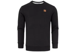 Amaci&Sons Herren Basic College Sweatjacke Pullover Hoodie Sweatshirt (4056) Schwarz/Dunkelgrau