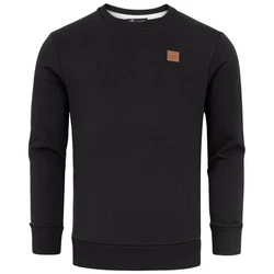 Amaci&Sons Herren Basic College Sweatjacke Pullover Hoodie Sweatshirt (4056) Schwarz/Dunkelgrau