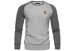 Amaci&Sons Sweatshirt Style MILWAUKEE Grau/Hellgrau/Dunkelgrau