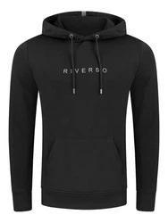 riverso Kapuzenpullover Herren Hoodie RIVErik Regular Fit Rot/Beige