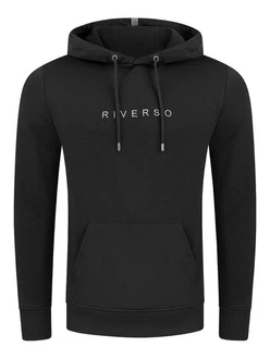 riverso Kapuzenpullover Herren Hoodie RIVErik Regular Fit Rot/Beige