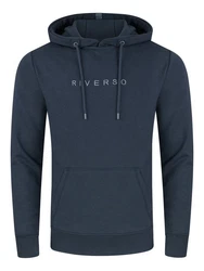 riverso Kapuzenpullover Herren Hoodie RIVErik Regular Fit Dunkelblau/Blau