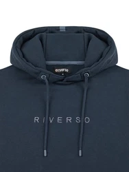 riverso Kapuzenpullover Herren Hoodie RIVErik Regular Fit Dunkelblau/Blau