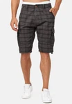 Indicode Herren Monroe Cargo ZA Shorts Dunkelgrau/Schwarz/Grau/Hellgrau