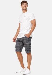Indicode Herren Monroe Cargo ZA Shorts Dunkelgrau/Grau/Hellgrau