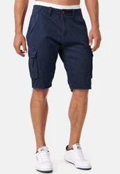 Indicode Herren Monroe Cargo ZA Shorts Dunkelblau/Blau