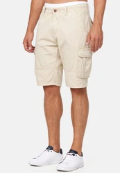 Indicode Herren Monroe Cargo ZA Shorts Khaki/Beige