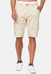 Indicode Herren Monroe Cargo ZA Shorts Khaki/Beige