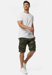 Indicode Herren Monroe Cargo ZA Shorts Dunkelgrün