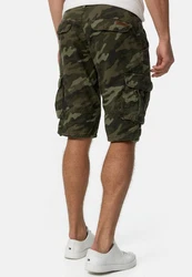 Indicode Herren Monroe Cargo ZA Shorts Dunkelgrün