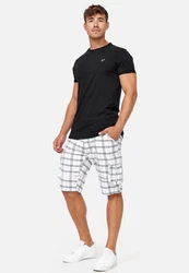 Indicode Herren Monroe Cargo ZA Shorts Weiß/Creme