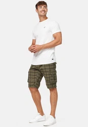 Indicode Herren Monroe Cargo ZA Shorts Dunkelgrün/Khaki