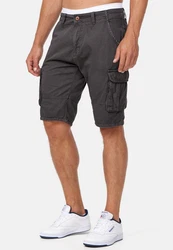 Indicode Herren Monroe Cargo ZA Shorts Khaki/Dunkelgrau/Grau/Dunkelgrün/Dunkelbraun