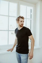 Kaipara Rundhalsshirt URBAN Merino T-Shirt Herren Kurzarm Regular Schwarz/Grau/Dunkelblau/Dunkelgrau