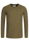 Indicode T-Shirt Willbur Longsleeve Dunkelgrün/Khaki
