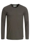 Indicode T-Shirt Willbur Longsleeve Dunkelgrau/Dunkelgrün/Khaki/Grau/Schwarz