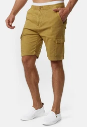 Indicode Cargoshorts Kinnaird Khaki/Dunkelgrün/Beige