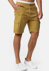 Indicode Cargoshorts Kinnaird Khaki/Dunkelgrün/Beige