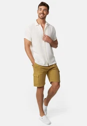 Indicode Cargoshorts Kinnaird Khaki/Dunkelgrün/Beige