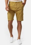Indicode Cargoshorts Kinnaird Khaki/Dunkelgrün/Beige