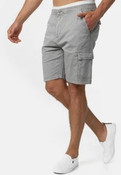 Indicode Cargoshorts Kinnaird Grau/Hellgrau/Khaki