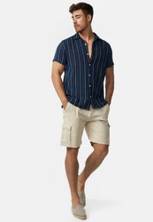 Indicode Cargoshorts Kinnaird Khaki/Braun/Gelb/Dunkelgrau/Orange/Rosa/Rot