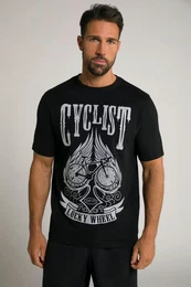 T-Shirt T-Shirt Cyclist Reflektor Print Rundhals