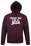 Youth Designz Kapuzenpullover Trust me I'm a Jedi Lila/Schwarz/Dunkelrot/Rot