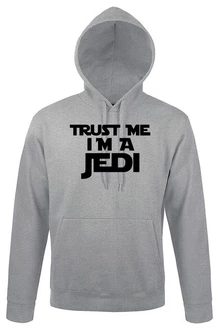 Youth Designz Kapuzenpullover Trust me I'm a Jedi Schwarz/Grau Youth Designz Kapuzenpullover Trust me I'm a Jedi Schwarz/Grau