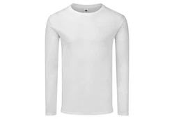 Fruit of the Loom Longsleeve Iconic 150 Classic T-Shirt Weiß/Creme/Grau