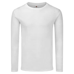 Fruit of the Loom Longsleeve Iconic 150 Classic T-Shirt Weiß/Creme/Grau
