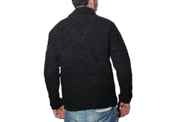 KUNST UND MAGIE Sweatshirt Schalkragen Dunkelgrau/Dunkelblau/Schwarz/Grau